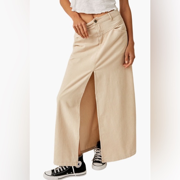 Free People Dresses & Skirts - Free People As You Are Corduroy Maxi Skirt, Sz 4 NWT